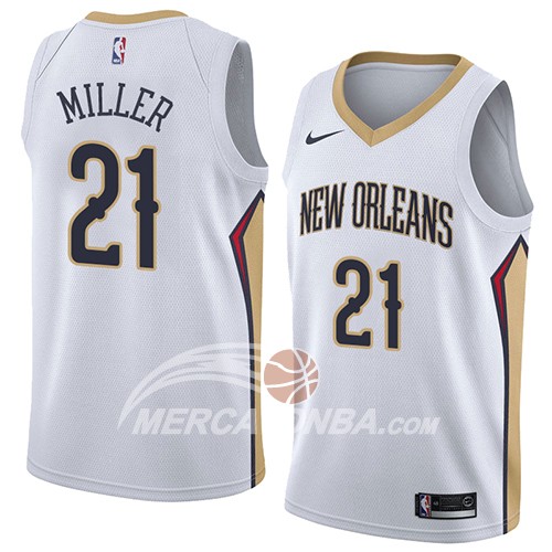 Maglia NBA New Orleans Pelicans Darius Miller Association 2018 Bianco